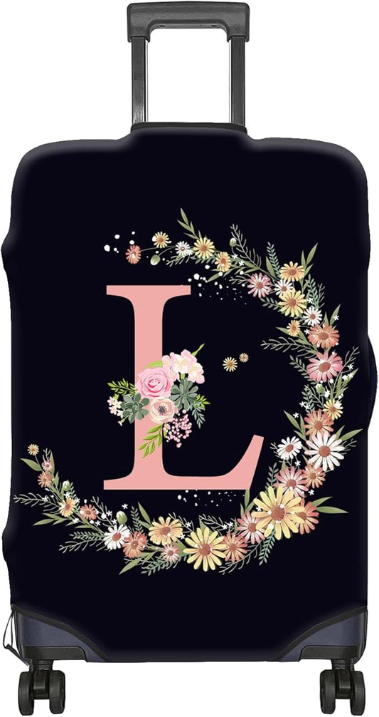Luggage Suitcase Cover Protector Luggage Elastic Washable Baggage Covers Initial Cute Aesthetic for Unisex Women Girls Travel Trip XL(30-32 inch)-Letter L