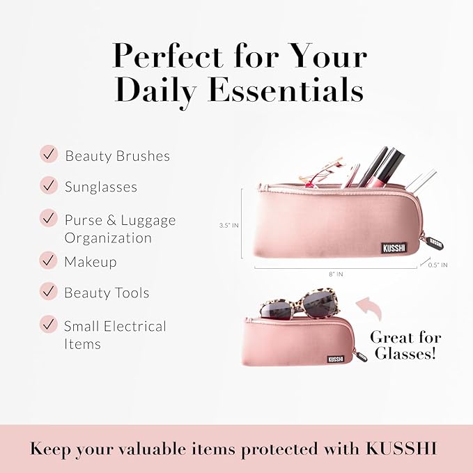 KUSSHI Neoprene Pencil Case (Blush Pink)