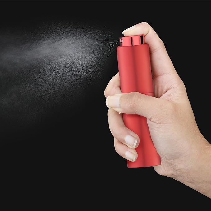 20ML Perfume Atomizer, Travel Cologne Spray Bottle, Mini Empty Sprayer Dispenser (Red, 4PCS)