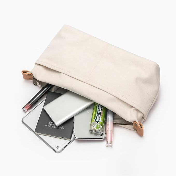 Insert Storage Bag Purse Organizer and Cosmetic Travel Bags for Women Makeup Bag with Compartments Three Sizes Cotton Canvas built-in compartments functiona and fashionable