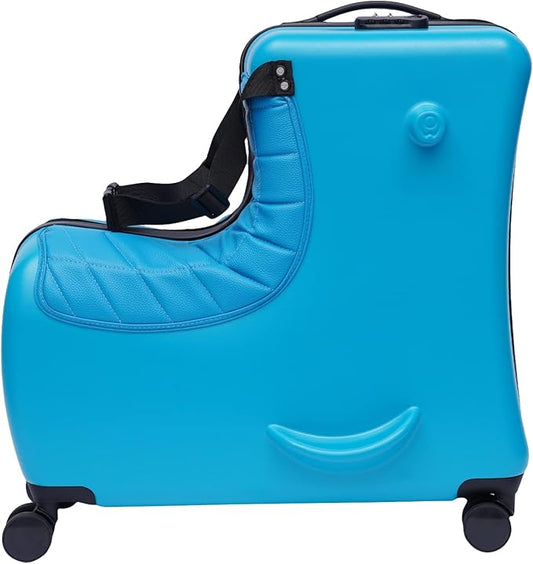 24"Kids Luggage Portable Kids Suitcase Children's Ride On Trolley Rolling Luggage with Wheels Carry Trolley Luggage with Password Lock Funny Kids Suitcases for Boys Girls Small Suitcase ABS+PC