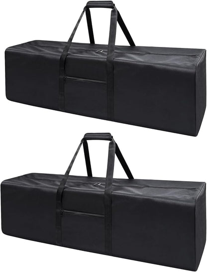 Urbanstand 46 Inch Travel Duffle Bag Extra Large Sport Equipment Duffel Bags with 2-way Lockable Zippers (Black 46inch 2Pack)