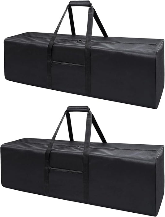 Urbanstand 46 Inch Travel Duffle Bag Extra Large Sport Equipment Duffel Bags with 2-way Lockable Zippers (Black 46inch 2Pack)