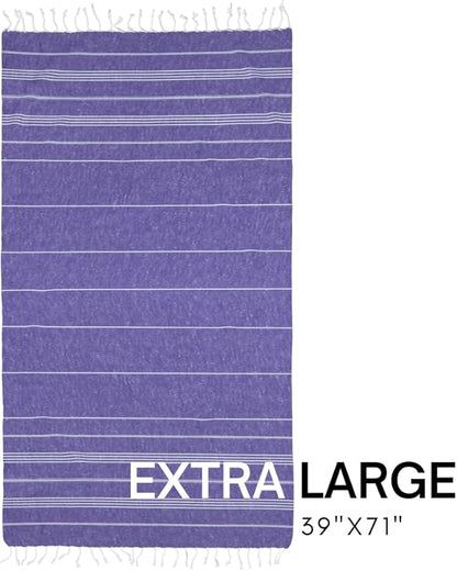 BAY LAUREL Turkish Beach Towel with Travel Bag 39 x 71 Quick Dry Sand Free Lightweight Large Oversized Towels Light