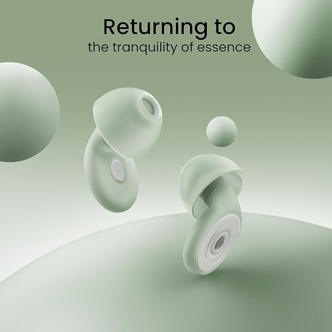 Ear Plugs, Soft Ear Plugs for Sleeping - 30dB Noise Cancelling Reusable Silicone Earplugs, Ultra Comfortable Fit for Studying, Concerts, Travel, 8 Ear Tips (Green)