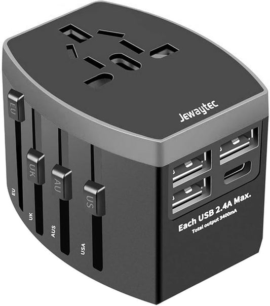 Travel Adapter Power Adapter Wall Residential Universal Ground Travel Outlet Adapter(D)
