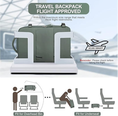 Travel Backpack For Women Men Airline Approved Carry On Backpack Flight Approved Waterproof Sports Luggage Backpack Casual Daypack Small Hiking Backpacks