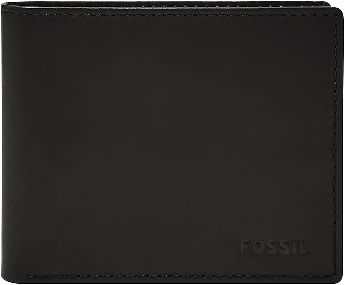Fossil Men's Derrick RFID-Blocking Leather Bifold Wallet with Flip ID Window for Men