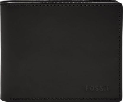 Fossil Men's Derrick RFID-Blocking Leather Bifold Wallet with Flip ID Window for Men