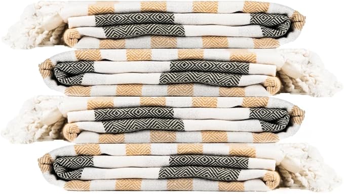 Cotton Turkish Beach Towel with Towels Oversized 36"x72" Pool Absorbent Extra Large Quick Dry Sand Travel Towel (Sage & Sand, 4 Pack)