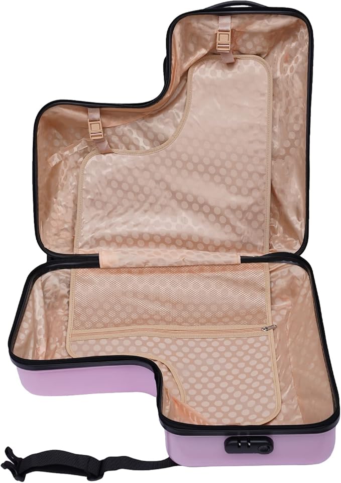 24"Kids Luggage Portable Kids Suitcase Children's Ride On Trolley Rolling Luggage with Wheels Carry Trolley Luggage with Password Lock Funny Kids Suitcases for Boys Girls Small Suitcase ABS+PC