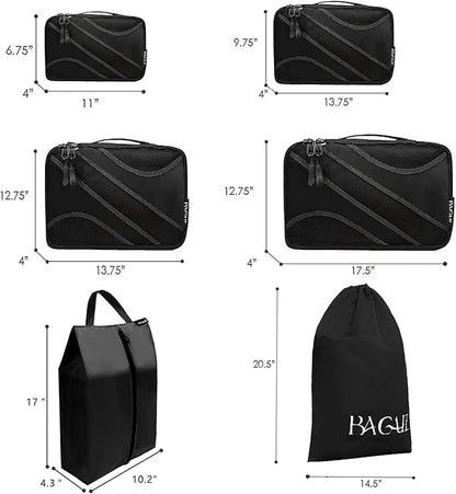 BAGAIL 6 Set Packing Cubes,Travel Luggage Packing Organizers