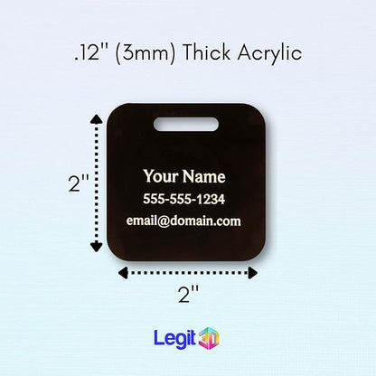 Custom Luggage Tags (3 or 6 Pack) - Personalized Unique Suitcase & Backpack Travel, Durable, Waterproof & Heavy Duty (Orange)
