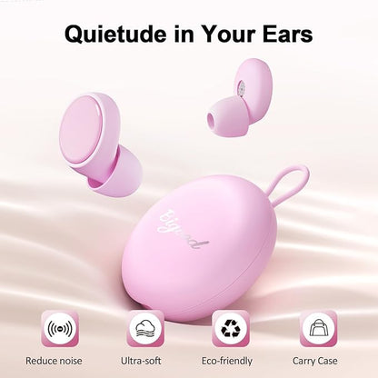 Ear Plugs for Sleeping Noise Cancelling, 45dB Noise Reduction Earplugs for Sleep, Concert, Snoring, Parenting & Noise Sensitivity Relief, Hearing Protection Reusable Earplugs with 8 Soft Tips Pink