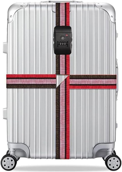 Travel Luggage Strap Adjustable Suitcase Packing Belt with TSA Combination Lock
