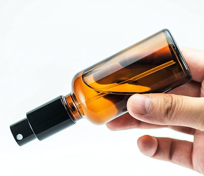 YIZHAO Amber Glass Spray Bottles 1oz, with Small Fine Mist Spray, Metal Cap, Refillable for Essential Oil,Travel,Cleaning,Perfume,Aromatherapy,Makeup – 24 Pcs