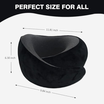 Snail Flexible Neck Pillow, Airplane Travel Pillow, Premium Memory Foam Travel Pillow, 360° Ergonomic Design, Asymmetrical Sides, Suitable for Office, Automotive, Washable Pillowcase