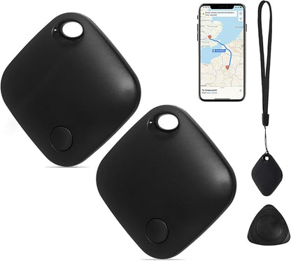 AURTEC Smart Air Tracker for Pets, Vehicles, Keys & Luggage - Compatible with Apple Find My App (iOS Only), Real-Time Global Location Tracking, Long Battery Life, Geo-Fencing,2 Pack