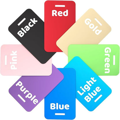 4 PCS Personalized Luggage Tags for Suitcases, Custom Aluminum Luggage Tags for Bags and Backpacks, Waterproof & Heavy Duty Personalized Metal Name Tags for Travel (Pink)