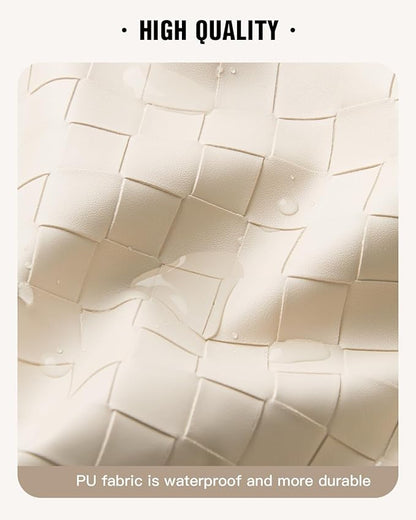 EACHY Travel Toiletry Bag with Hanging Hook, Portable Makeup Cosmetic Bags for Women, Water-Resistant Full-Size Travel Accessories (Plait White)