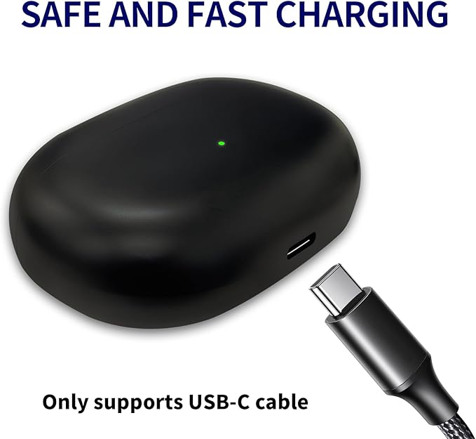 Charging Case Replacement Compatible with Beats Solo Buds (2024), Charger with Bluetooth Pairing Sync Button & 660mAh Built-in Battery (Not Include Earbuds)