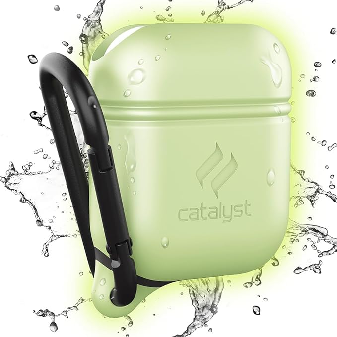 Catalyst Waterproof Case for AirPods 2nd Generation and AirPods 1st Generation - Wireless and USB-C Charging High Drop Protection AirPod Gen 2 and Gen 1 Case with Carabiner, One Piece Design
