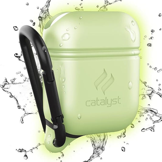 Catalyst Waterproof Case for AirPods 2nd Generation and AirPods 1st Generation - Wireless and USB-C Charging High Drop Protection AirPod Gen 2 and Gen 1 Case with Carabiner, One Piece Design