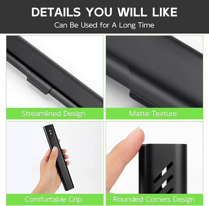 Travel Toothbrush Case, 2Pack Portable Toothbrush Holders, Durable Aluminum Toothbrush Storage Box, Small Breathable Manual Toothbrush Container for Traveling, Camping, Business Trip - Black