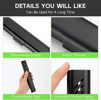 Travel Toothbrush Case, 2Pack Portable Toothbrush Holders, Durable Aluminum Toothbrush Storage Box, Small Breathable Manual Toothbrush Container for Traveling, Camping, Business Trip - Black