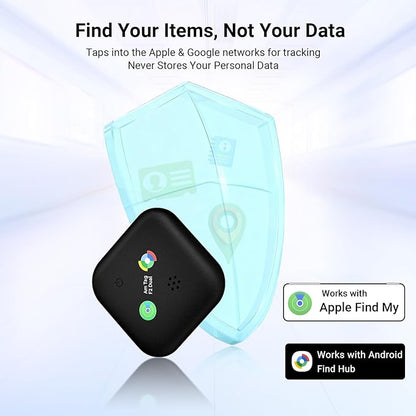 Dual-System Compatible Bluetooth Tracker for iOS or Android Key Finder, Item Locator, Smart Luggage Tracker, Pet Tracker Works with Apple Find My or Google Find Hub IP67 Waterproof Rating (4-Pack)
