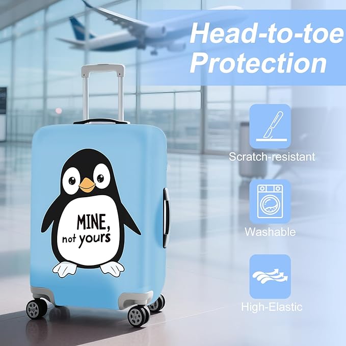 ANNA QUEEN Travel Luggage Cover Suitcase Protector Suitcase Cover Anti-Scratch,Stretchable Bag Cover Washable Durable Polyester