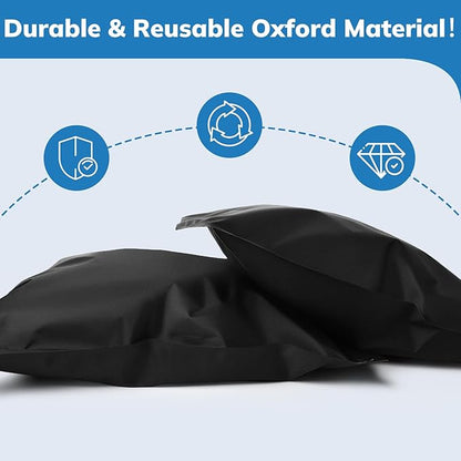 Umimile Vacuum Compression Bags with Electric Pump - Fast Compression Storage for Travel, Home | Reusable, Saves 80% Space, Water-Resistant Oxford (2 Medium PC + PUMP)