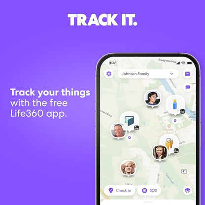Tile by Life360 Sticker - Small Bluetooth Tracker, Remote Finder and Item Locator for Bikes, Glasses and More. Both iOS and Android Compatible. Phone Finder. 1-Pack (Black)