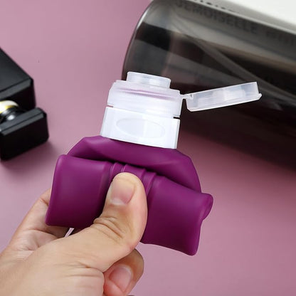 Travel Bottles for Toiletries, Large 6oz Oversize Containers, BPA Free Leak Proof Tubs Refillable Liquid Traveler Accessories with Toiletry Bag for Cometic Shampoo and Lotion Soap (4 Pack)