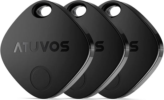 ATUVOS Air Tracker Tags-3 Pack, Bluetooth Luggage Tracker Works with Apple Find My (iOS Only, Not for Android), Keys Finder and Item Locator Track Your Keys, Luggage, Backpack, Suitcase, Bags and More