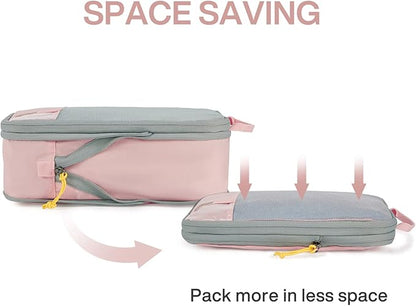 BAGSMART 6 Set /4 Set/2 Set Compression Packing Cubes for Travel, Lightweight Luggage Organizer Bags, Durable Space Saver Bags Travel Essentials