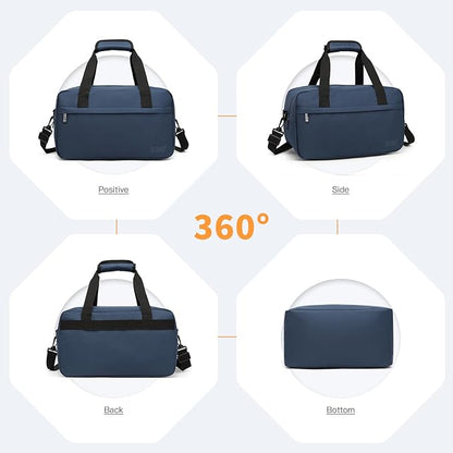 Kono Small Travel Duffel 14L Under Seat Carry-On Sports Tote Gym Bag - 13.78"x7.87"x7.87" Navy