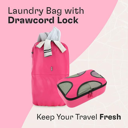 Shacke 6 Set Packing Cubes for Travel - Compression Packing Bags/Travel Organizer - Luggage Organizer Bags for Traveling - Travel Essentials for Women - Cruise Must Haves Packing List