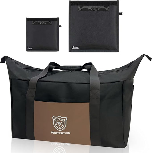 Faraday Bag for Large Electronics, Military-Grade XL Faraday Bag Protection For RF Shielding, Signal Blocking, Privacy, Signal-Blocking, Anti-tracking, Faraday Cage With 2 Detachable Faraday bags