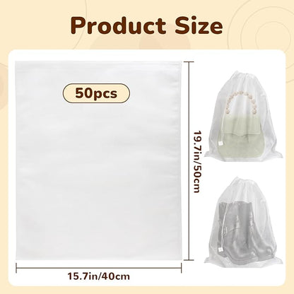 Purse Storage Dust Bags for Handbags Non Woven Bags Shoe Bags for Travel Shoes Organizer for Closet 50 Pcs(15.7 inx19.7 in)