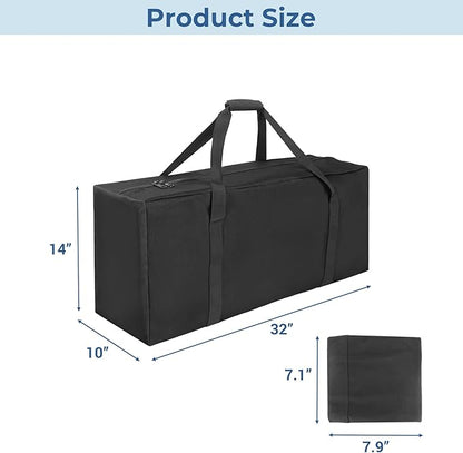 COOLBEBE 32" Sports Duffle Bag - 73L Large Travel Duffel Luggage Bag with Upgrade 2-way Lockable Zippers, Sturdy & Water Resistant, Black