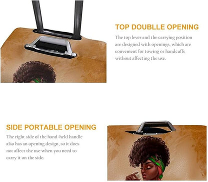 Travel Suitcase Protector Explosion Hair Girl3 Elastic Protective Washable Luggage Cover With Concealed Zipper Suitable For Large (A little large)