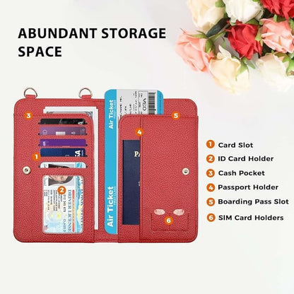 Passport Holder for Travel，Passport Holder & Neck Wallet with RFID Blocking,Hidden Neck Pouch for Travel- Holds Passports, Cards, Tickets, ID, Cash