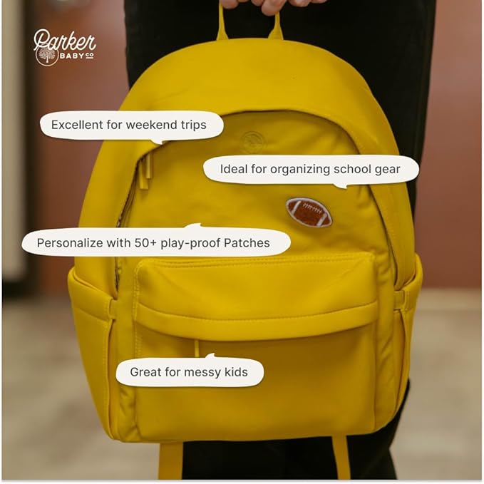 Parker Kids Backpack | Tear-Resistant & Comfortable School & Travel Backpack for Kids with Patch Customization