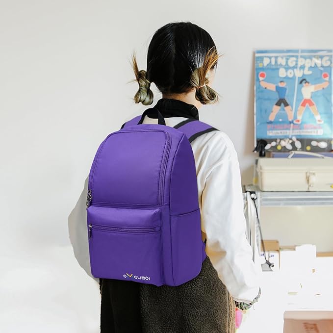 OMOUBOI Casual Daypacks Superbreak Backpack 14 inch Laptop Backpack for Women & Men Fits Tourism Business (Purple)