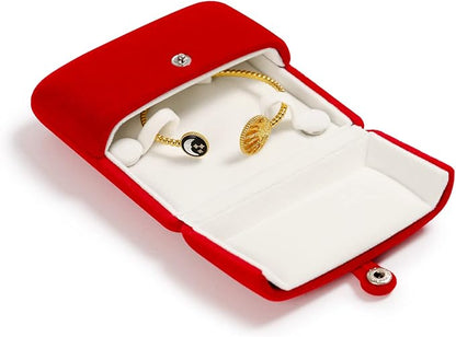 Oirlv Red Velvet Bracelet Box Premium Velvet Jewelry Gift Box for Bracelet Bangle Proposal Wedding Jewelry Holder Storage