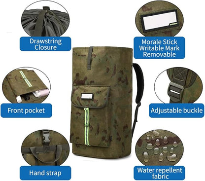 laundry bag backpack,extra-large heavy duty laundry bags,laundry backpack for college students,drawstring closure (Ruins camouflage laundry bag backpack)