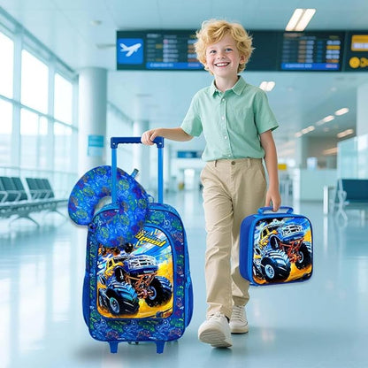 KLFVB Kids Luggage for Boys Girls, Cute Rolling Wheels Suitcase for Toddler, Children Travel Carry on Suitcase