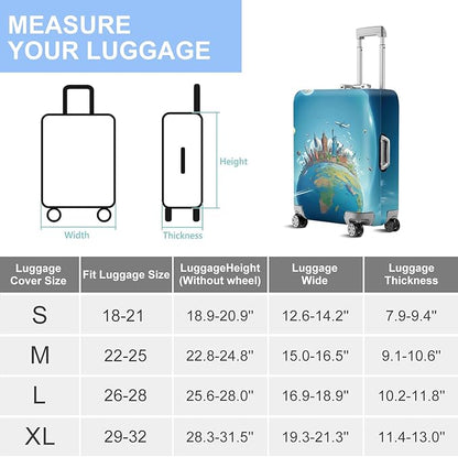 ANNA QUEEN Travel Luggage Cover Suitcase Protector Suitcase Cover Anti-Scratch,Stretchable Luggage Travel Bag Cover Washable