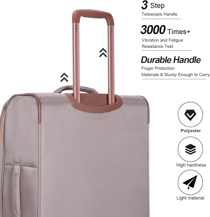 Travelhouse Luggage Set, Softside Suitcase 4-Piece (16/20/24/28), Expandable Lightweight Luggage Sets with Duffel Travel Bag,Suitcase with Double Spinner Wheels